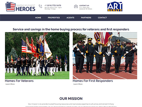 Americas Finest Heroes home page